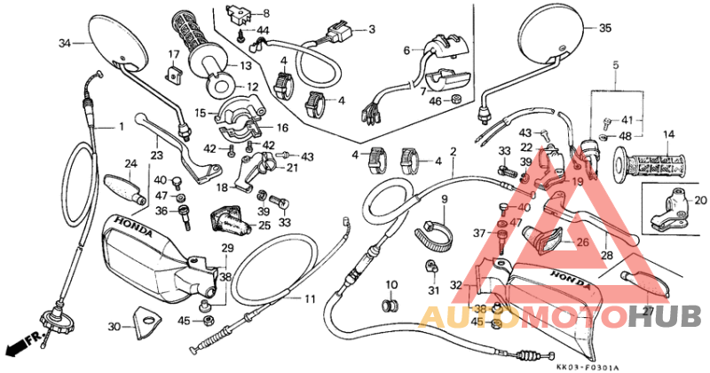 Handle lever/switch/cable