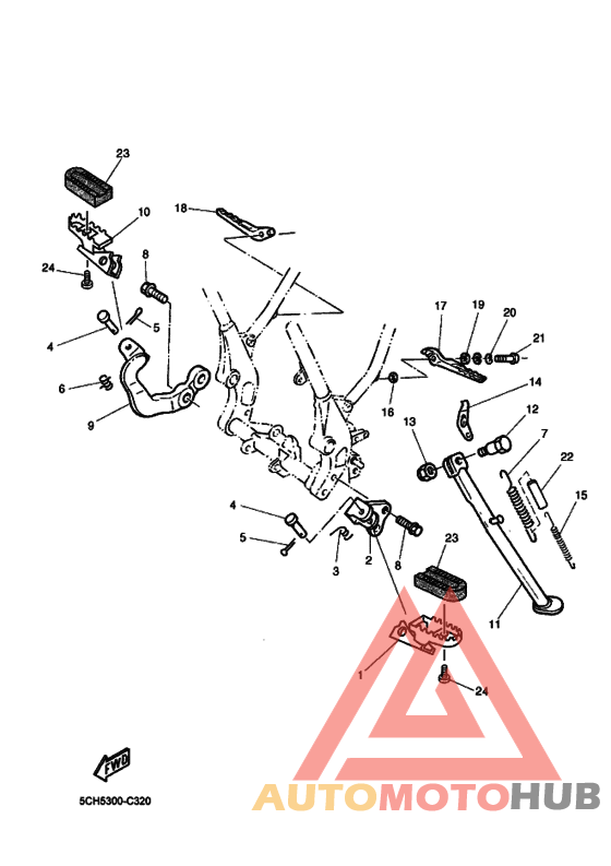Support & repose pied