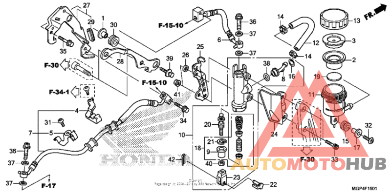 Rear brake master cylinder (2)