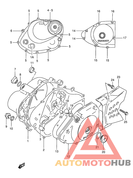Crankcase cover ass`y  (v