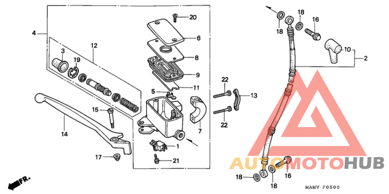 Fr. brake master cylinder