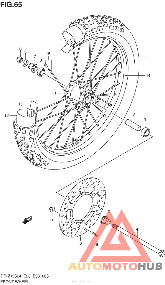 Front Wheel (Dr-Z125Ll4 E33)