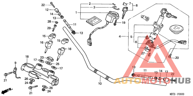 Handle pipe/top bridge