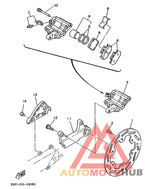 Задний суппорт
