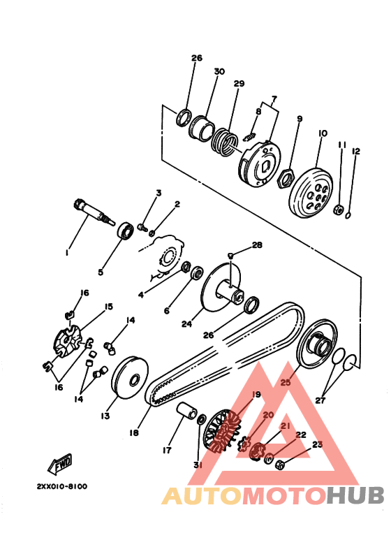 Сцепление и сервопривод