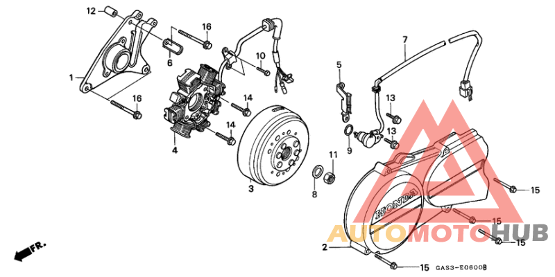 Left crankcase cover/ generator