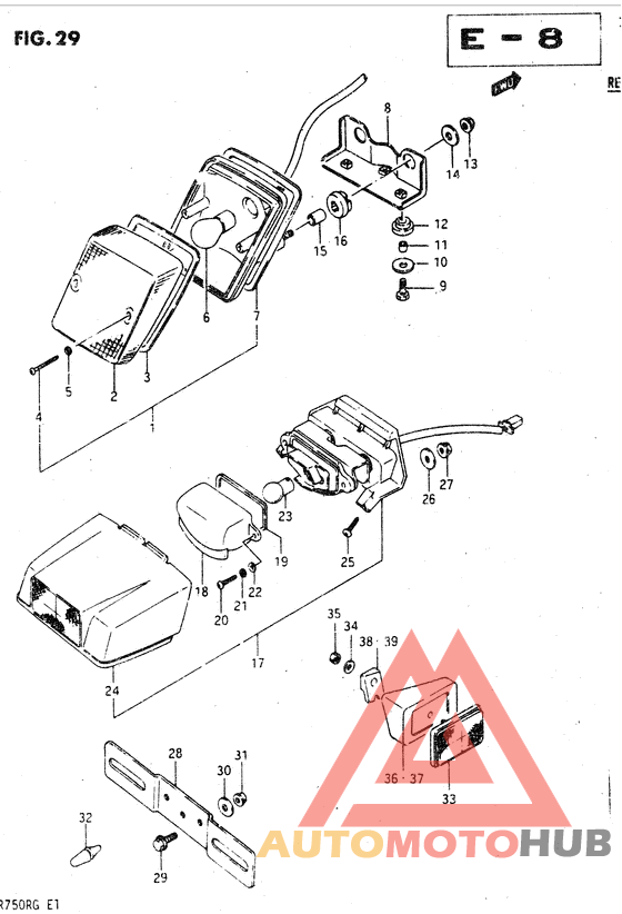 Tail lamp - license lamp