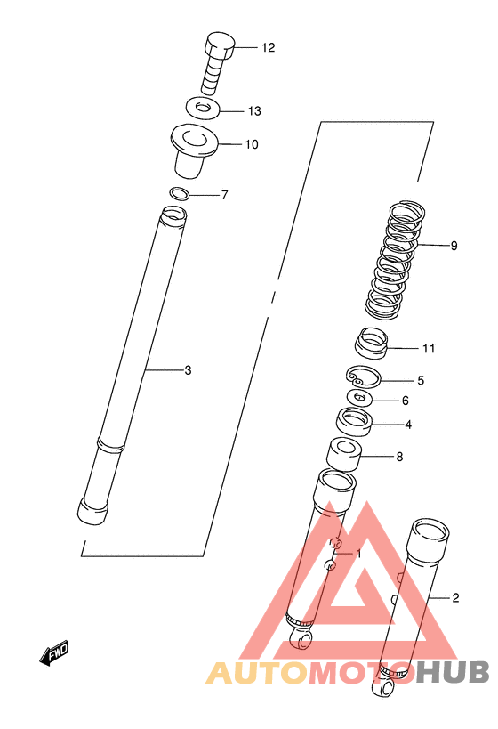 Демпфер передней вилки
