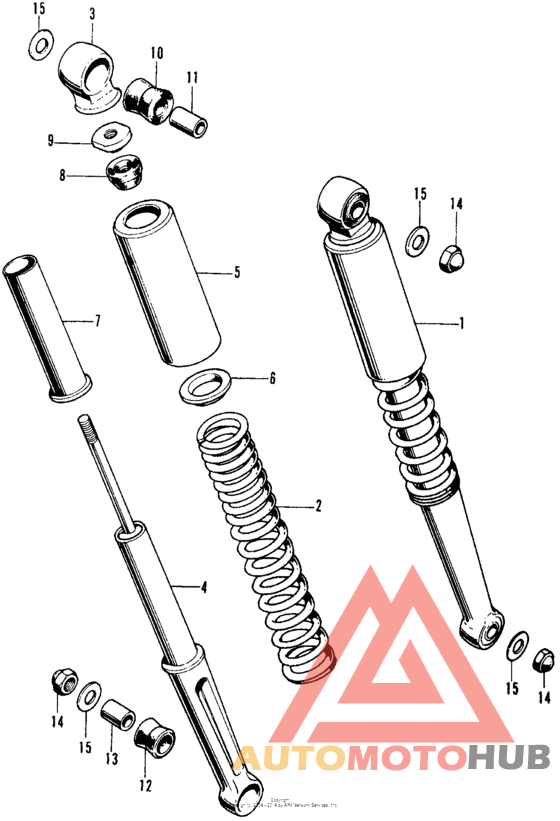 Rear shock absorber k1-k3