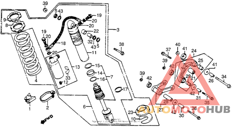 Rear shock absorber 83
