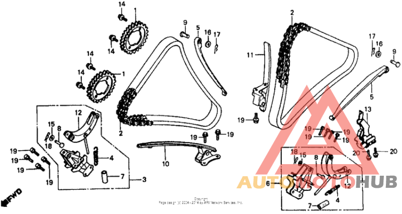 Cam chain + tensioner