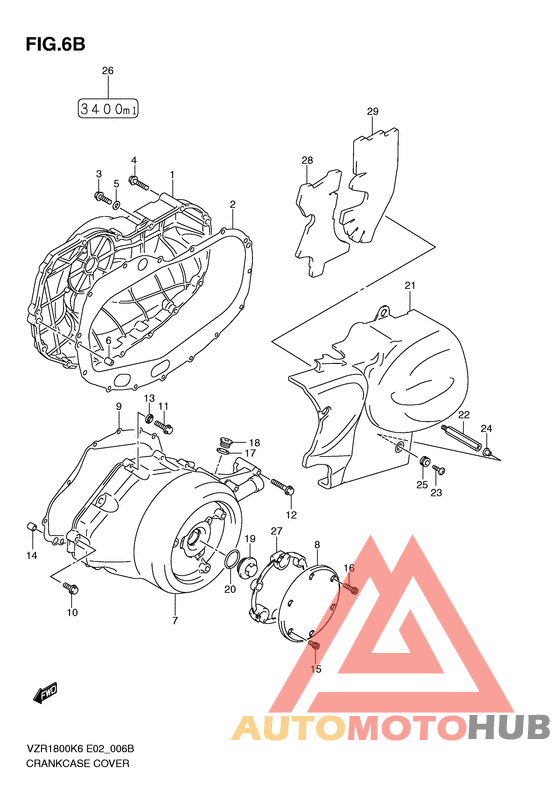 Crankcase cover ass`y  (v