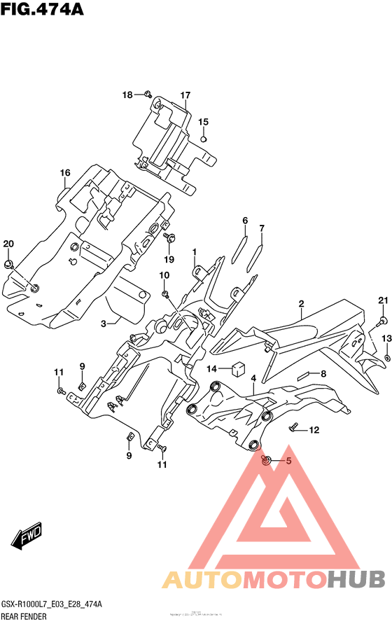 Rear Fender (Gsx-R1000L7 E03)