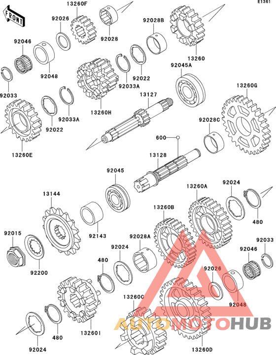 Transmission(zx600-e1/e2/e3)