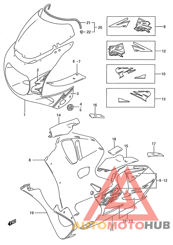 Cowling body parts