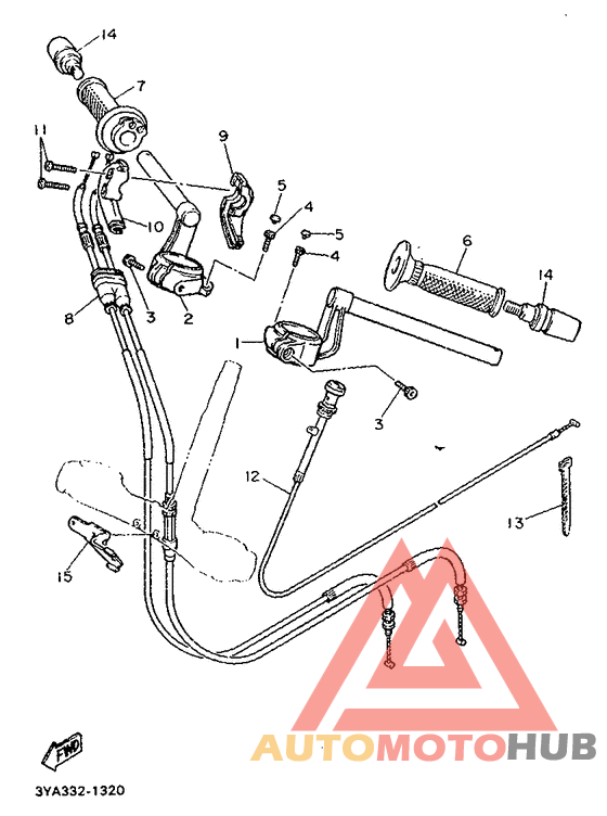 Steering handle. cable