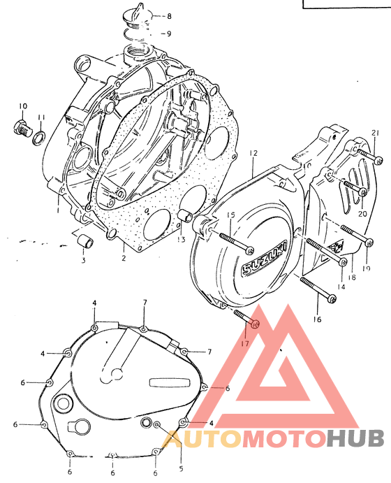 Crankcase cover ass`y  (v