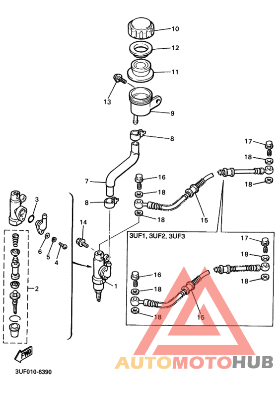 Rr master cylinder assy