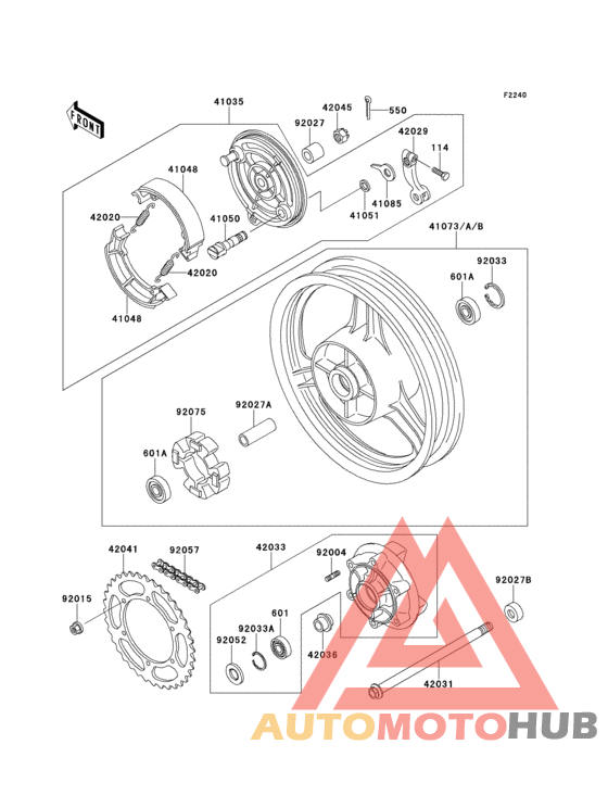 Rear wheel/chain/coupling