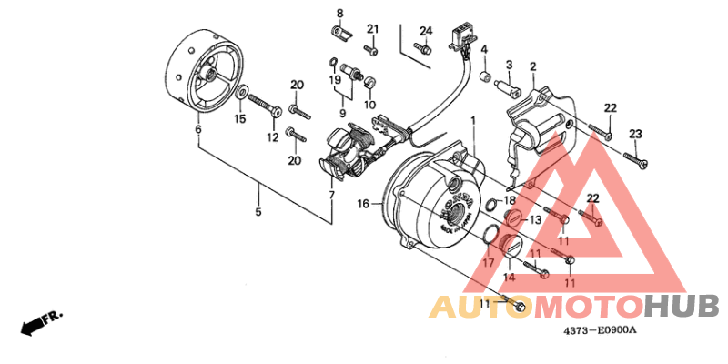 Left crankcase cover/ generator
