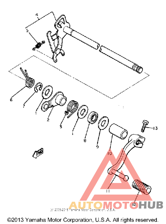Shift shaft pedal