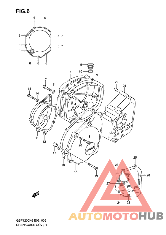 Crankcase cover ass`y  (v