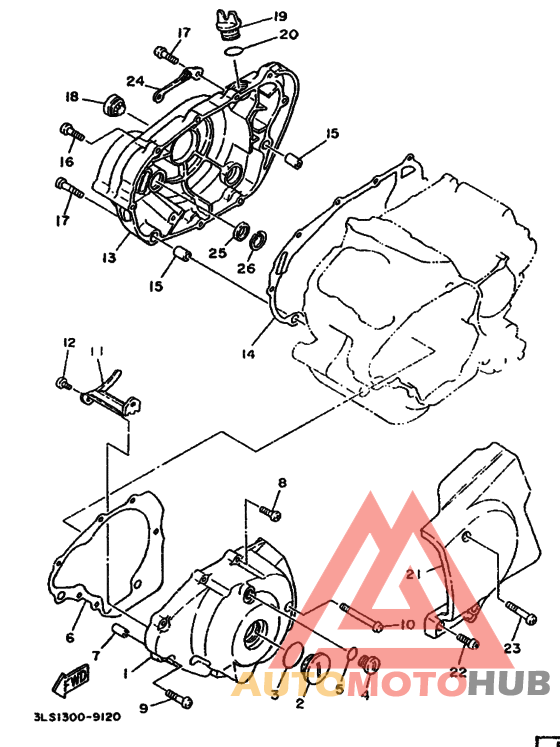 Crankcase cover ass`y  (v