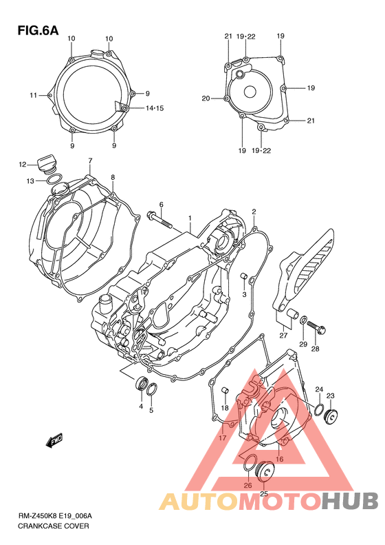 Crankcase cover ass`y  (v