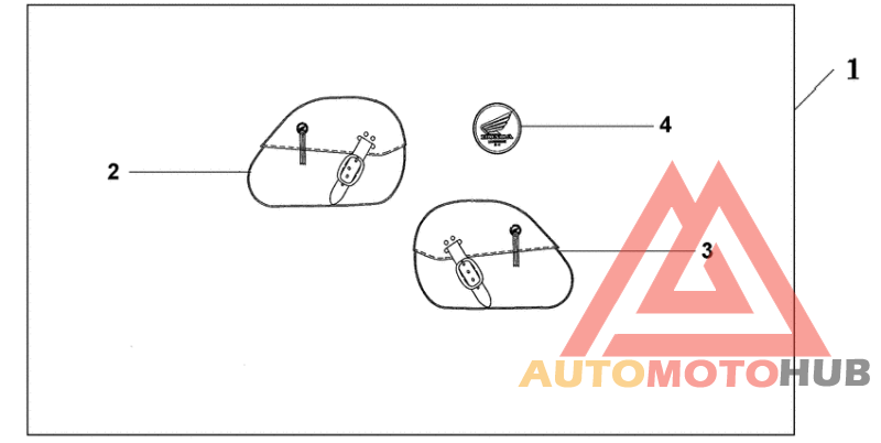 Leather saddlebag set