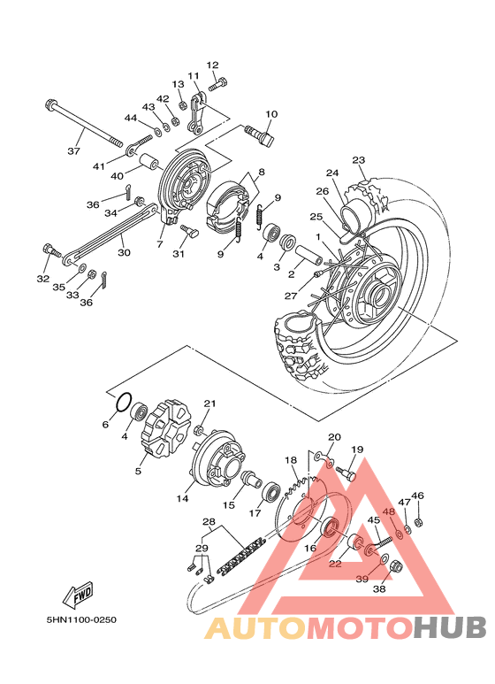 Переднее колесо