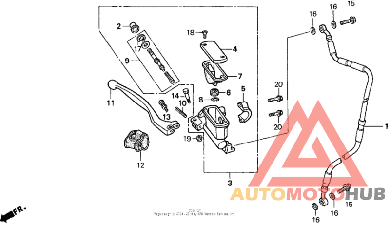 Fr. brake master cyl. 98-99