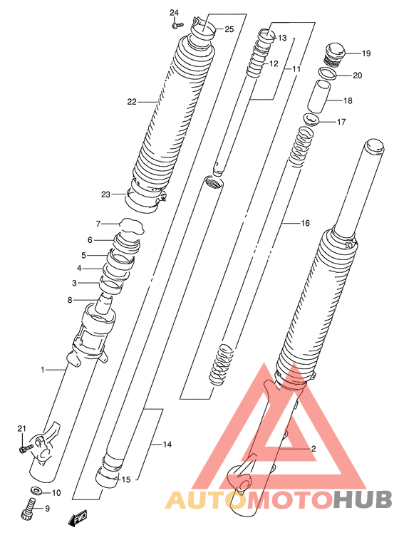Вилка передней оси