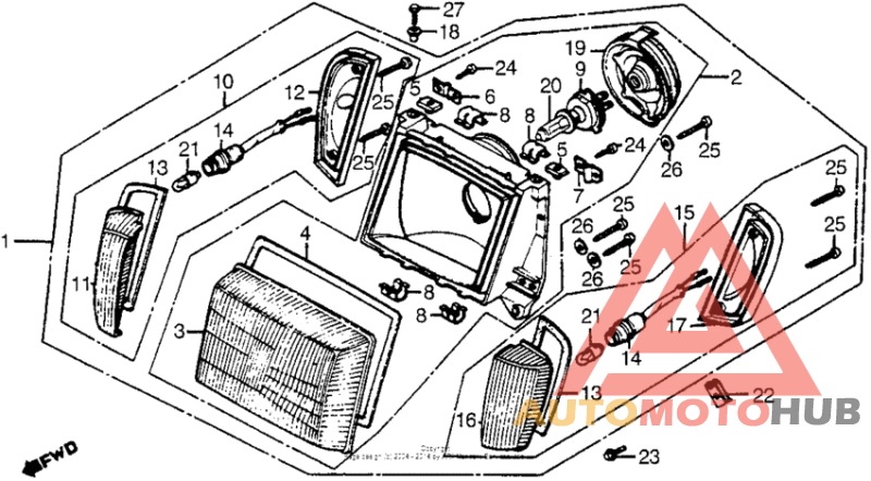 Front combination light