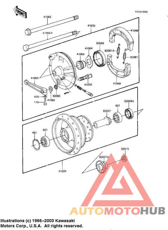 Front hub/brake