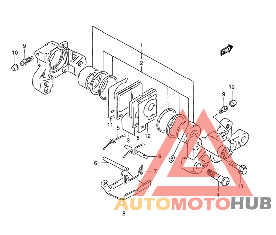 Задний суппорт