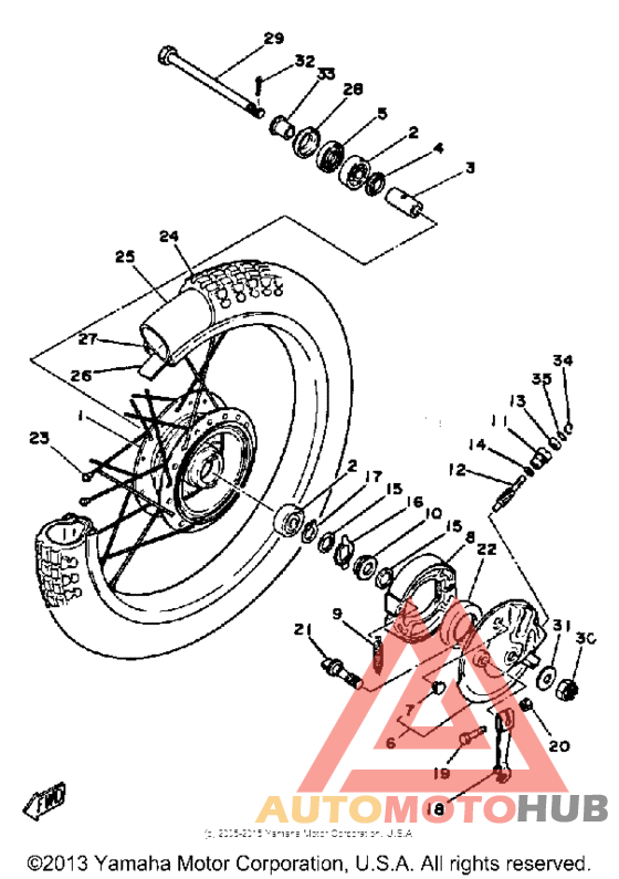 Переднее колесо