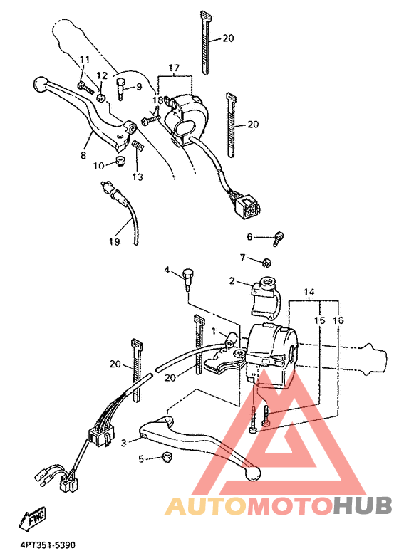 Handle switch. lever