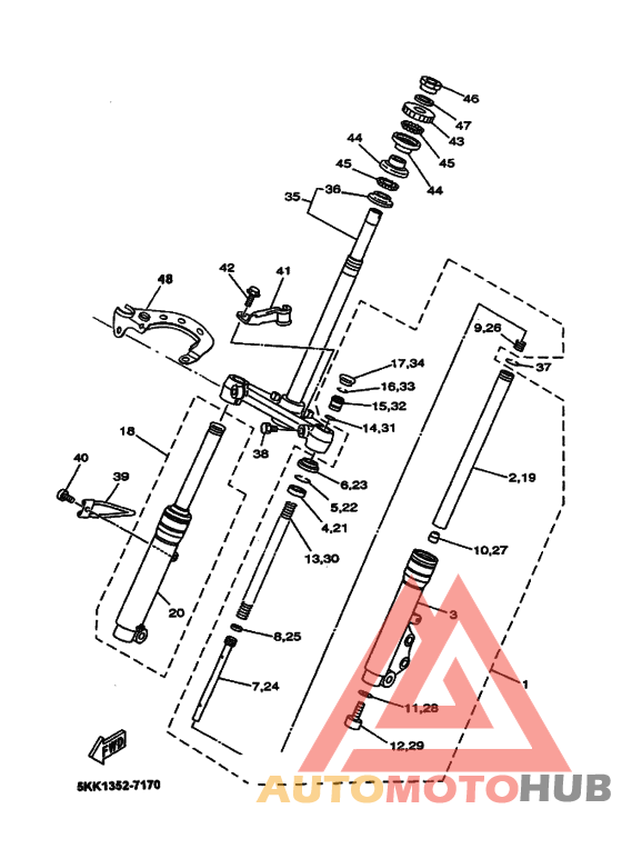 Вилка передней оси