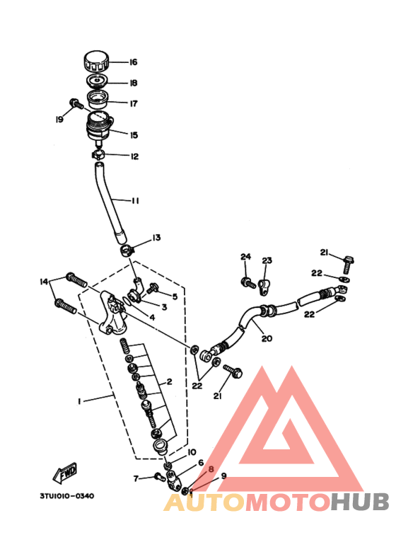 Rr master cylinder assy