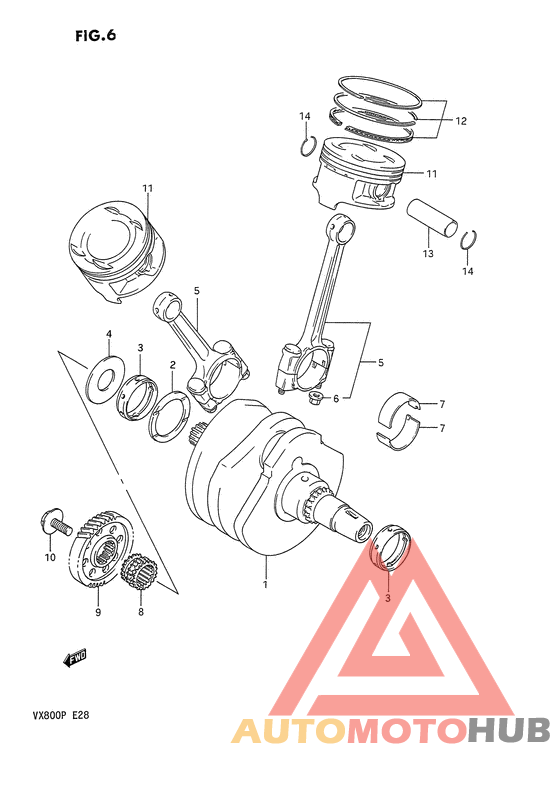 Вал коленчатый