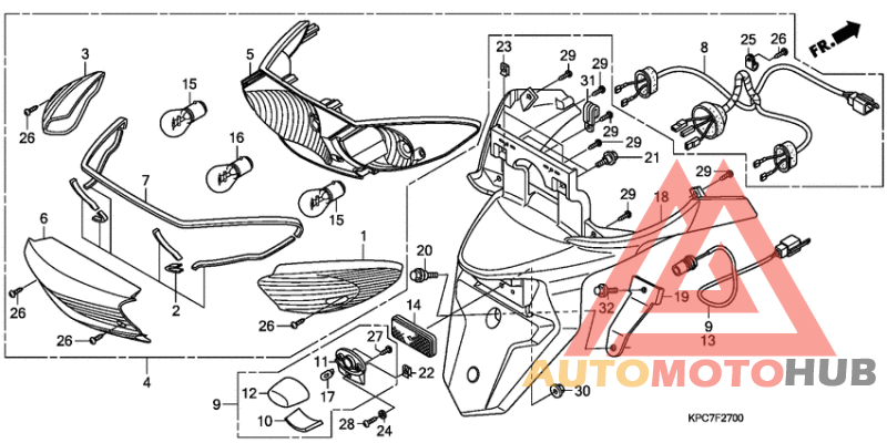 Taillight unit ass`y