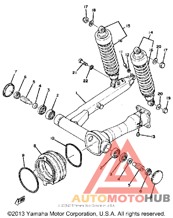 Rear arm-rear cushion