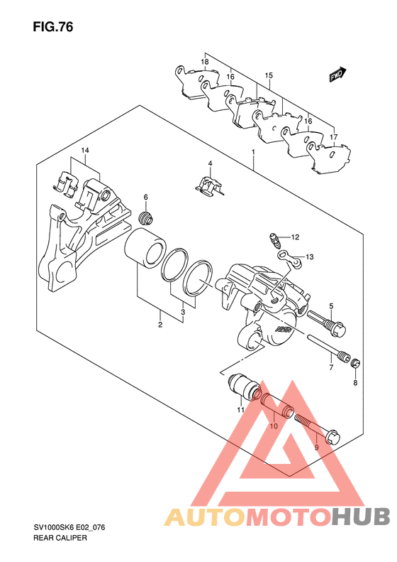 Задний суппорт