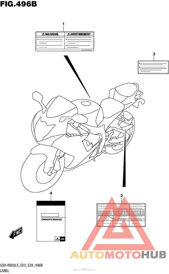 Label (Gsx-R600L5 E28)