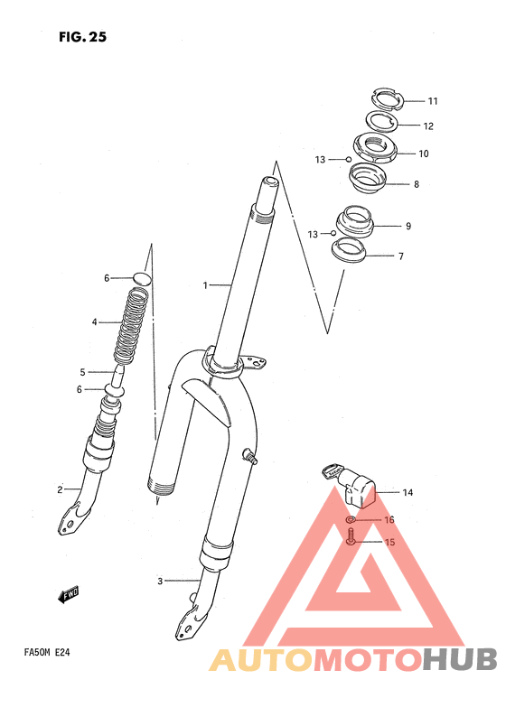 Вилка передней оси