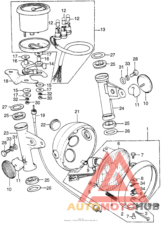 Headlight + speedometer