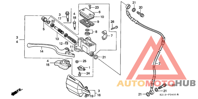 Fr. brake master cylinder