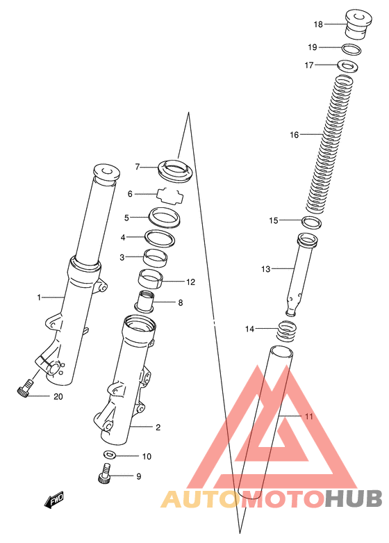 Демпфер передней вилки