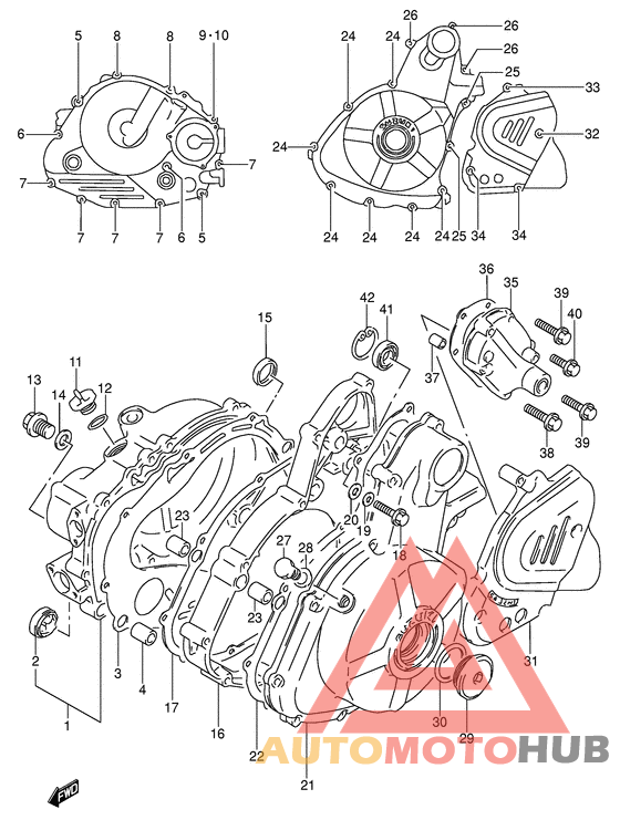 Crankcase cover ass`y  (v