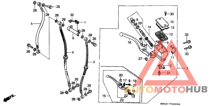 Fr. brake master cylinder